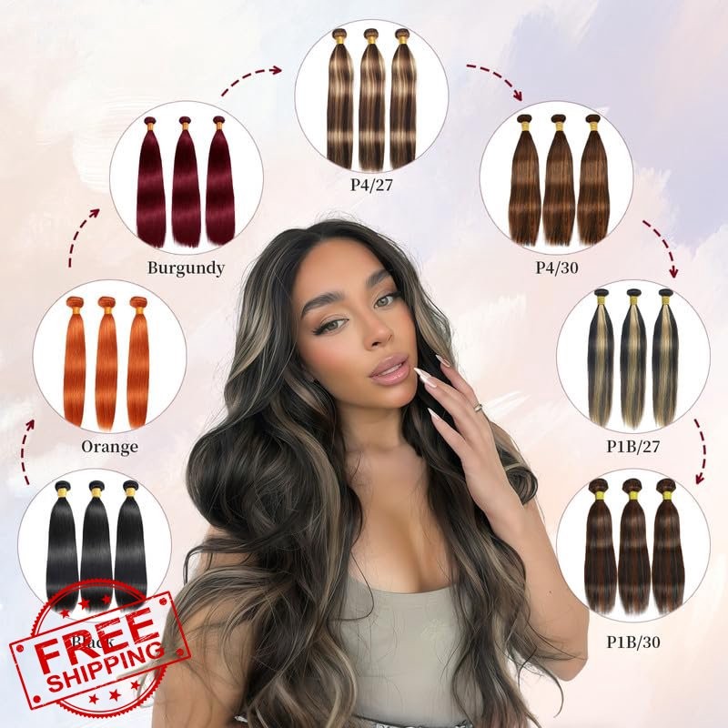 ZLFRJMV Honey Blonde Water Wave 26-30 Inch P1B/27