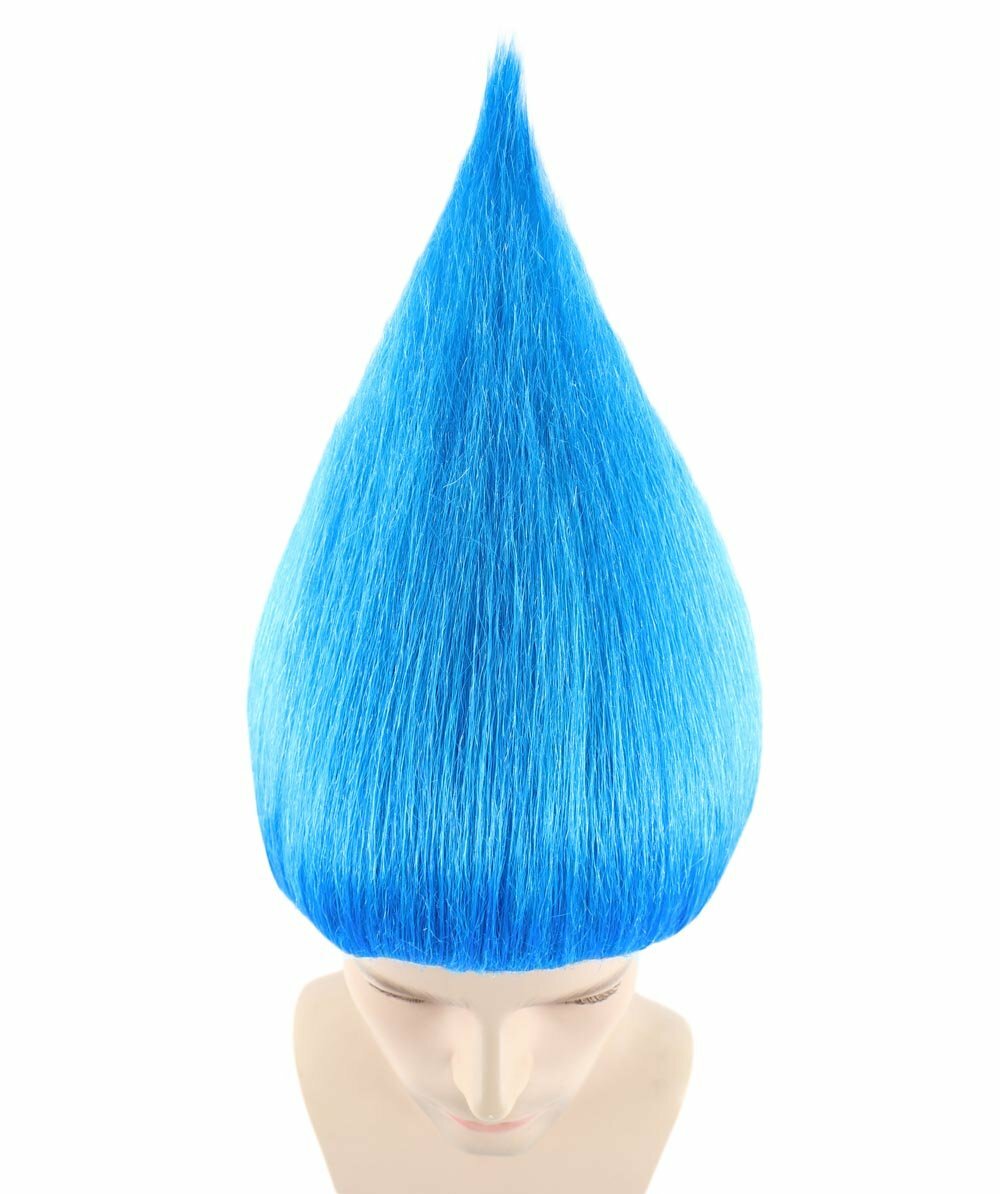Blue Straight Troll Wig for Men- Synthetic Hair Costume for Halloween & Cosplay