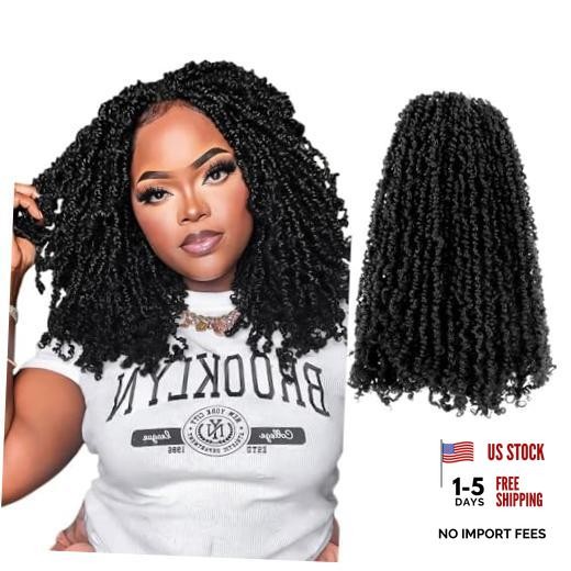 12 Inch 10 Packs Yanky Twist Crochet 12 Inch (Pack of 10) 1B(Natural Black)