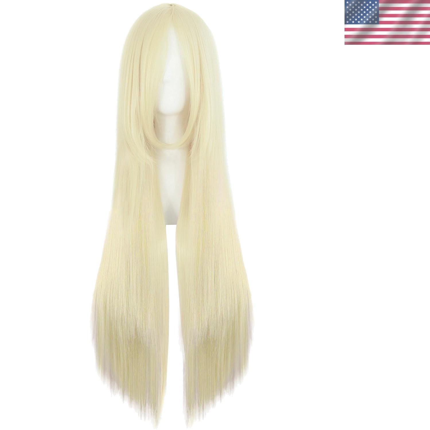 Stunning 80cm Straight Anime Costume Wig in Light Blonde – Perfect for Events