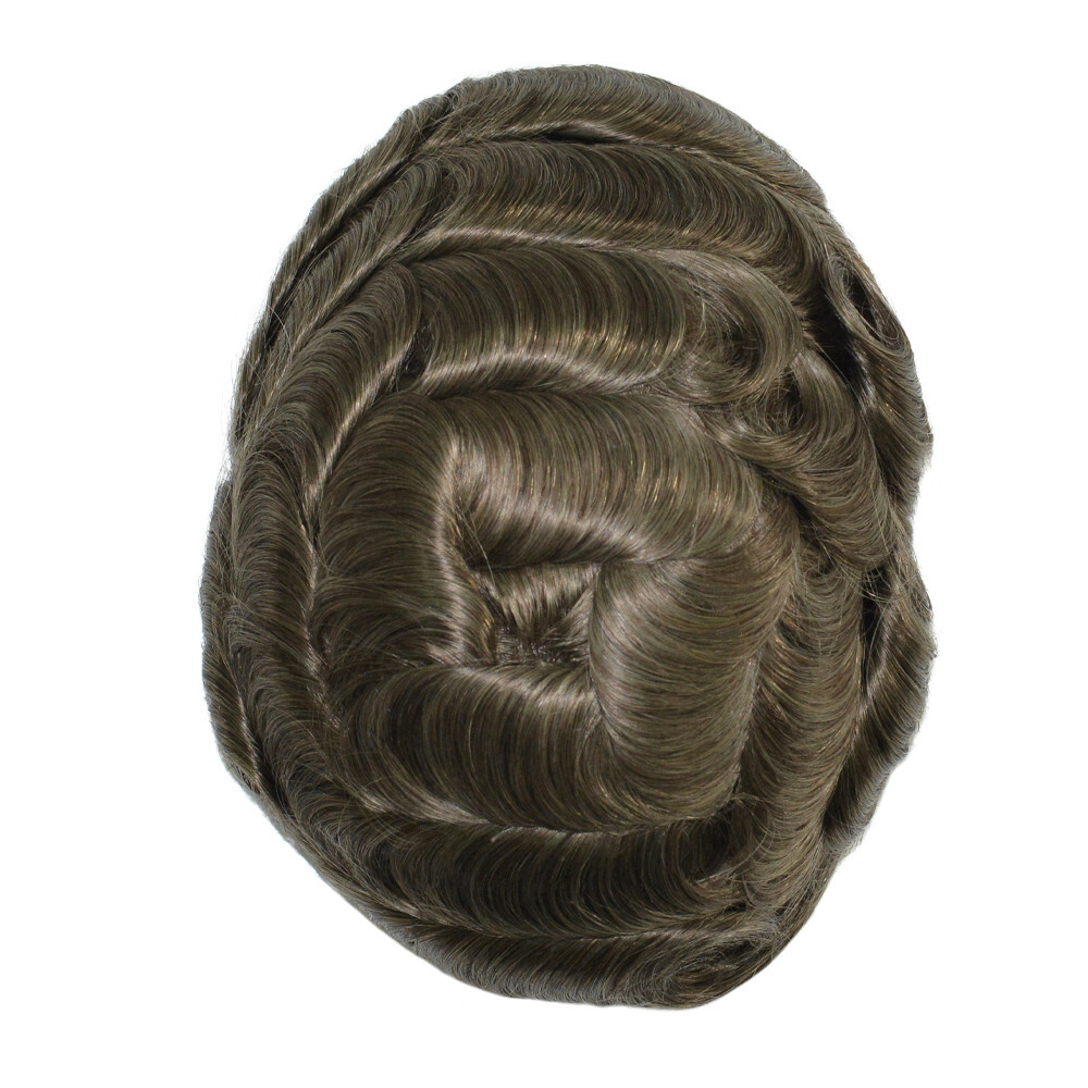 Mens Toupee Human Remy Hair Replacement System Fine Mono Center Express Delivery