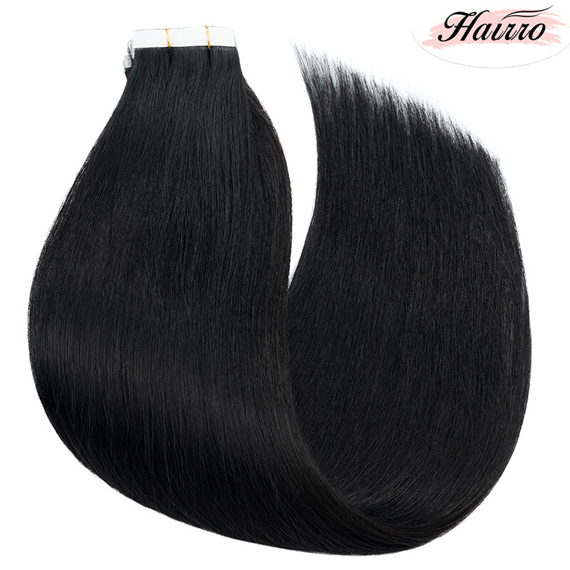 14″ Human Hair Extensions Tape In 100% Real Remy Hairpiece Full Head Thick& Soft