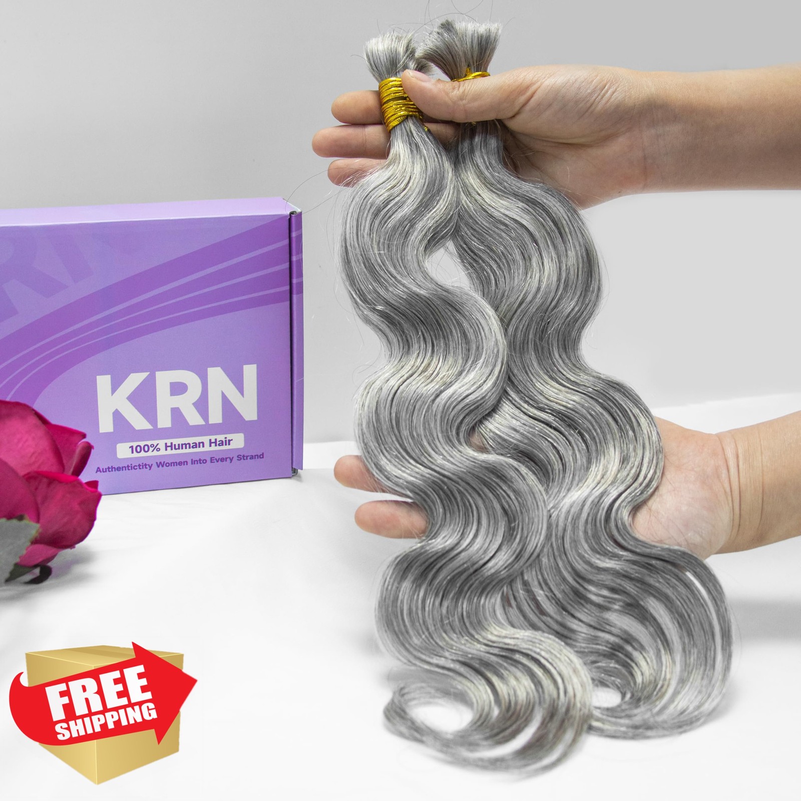 KRN 20 Inch 100g Gray Braiding Hair