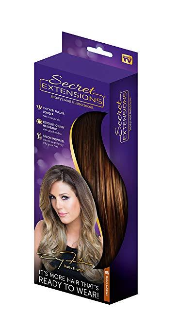 06 Medium Red Brown SE011724 Daisy Fuentes Secret Extensions One Piece Headband