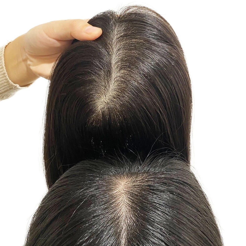 15x17cm Silk Base Human Hair Topper Breathable Silk Top Hair Piece for Women