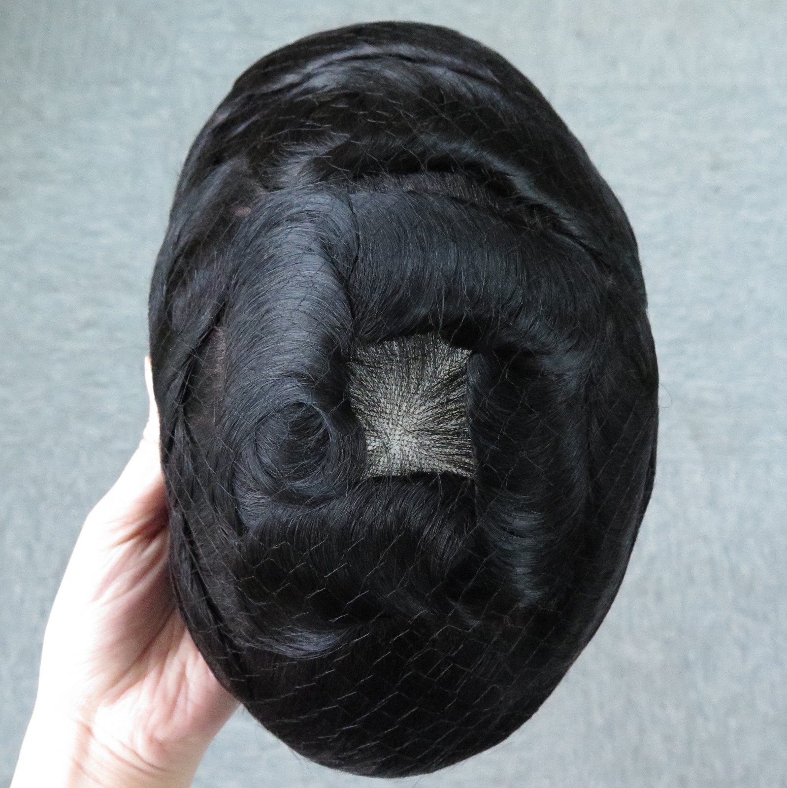 Toupee for Men Swiss Lace Human Hair Systems Hairpieces Bleached Hairline 90% #1