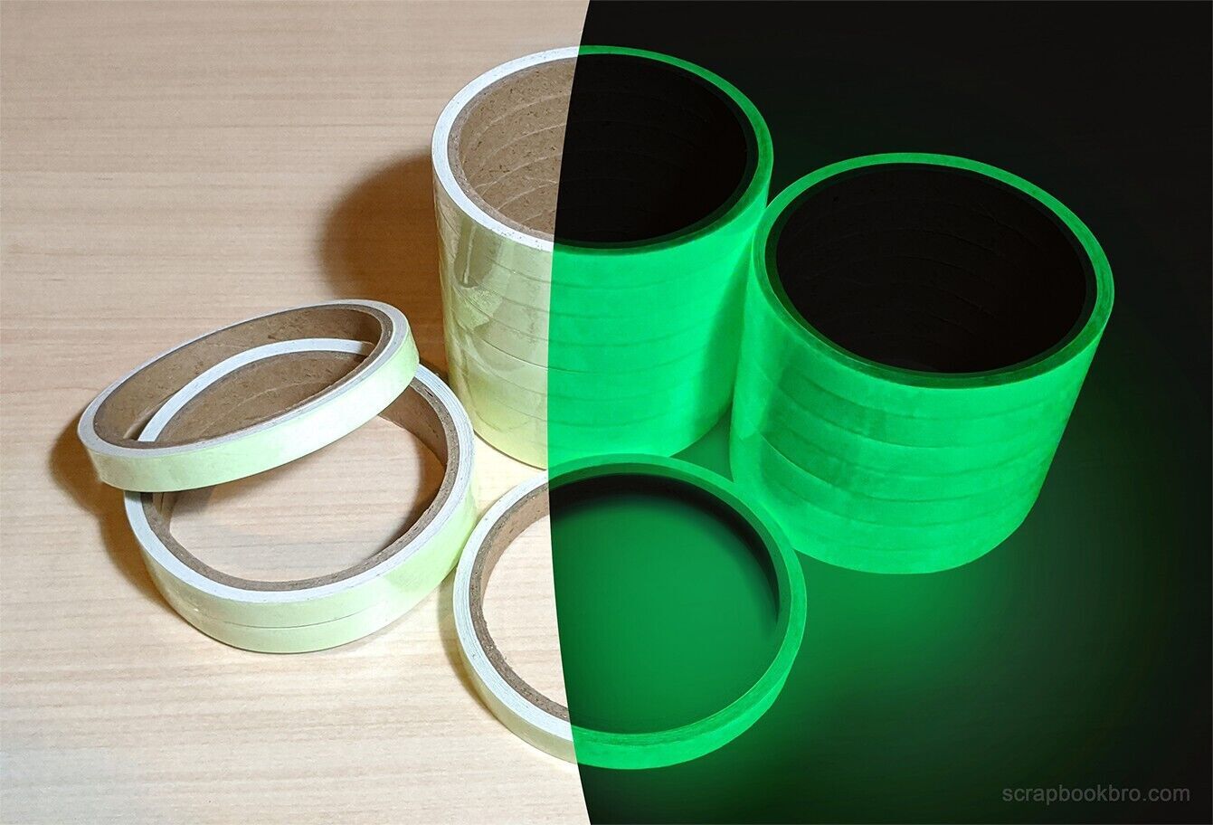 10mm x 3m Luminous Fluorescent Tape Glow In The Dark Night Self-adhesive Safety