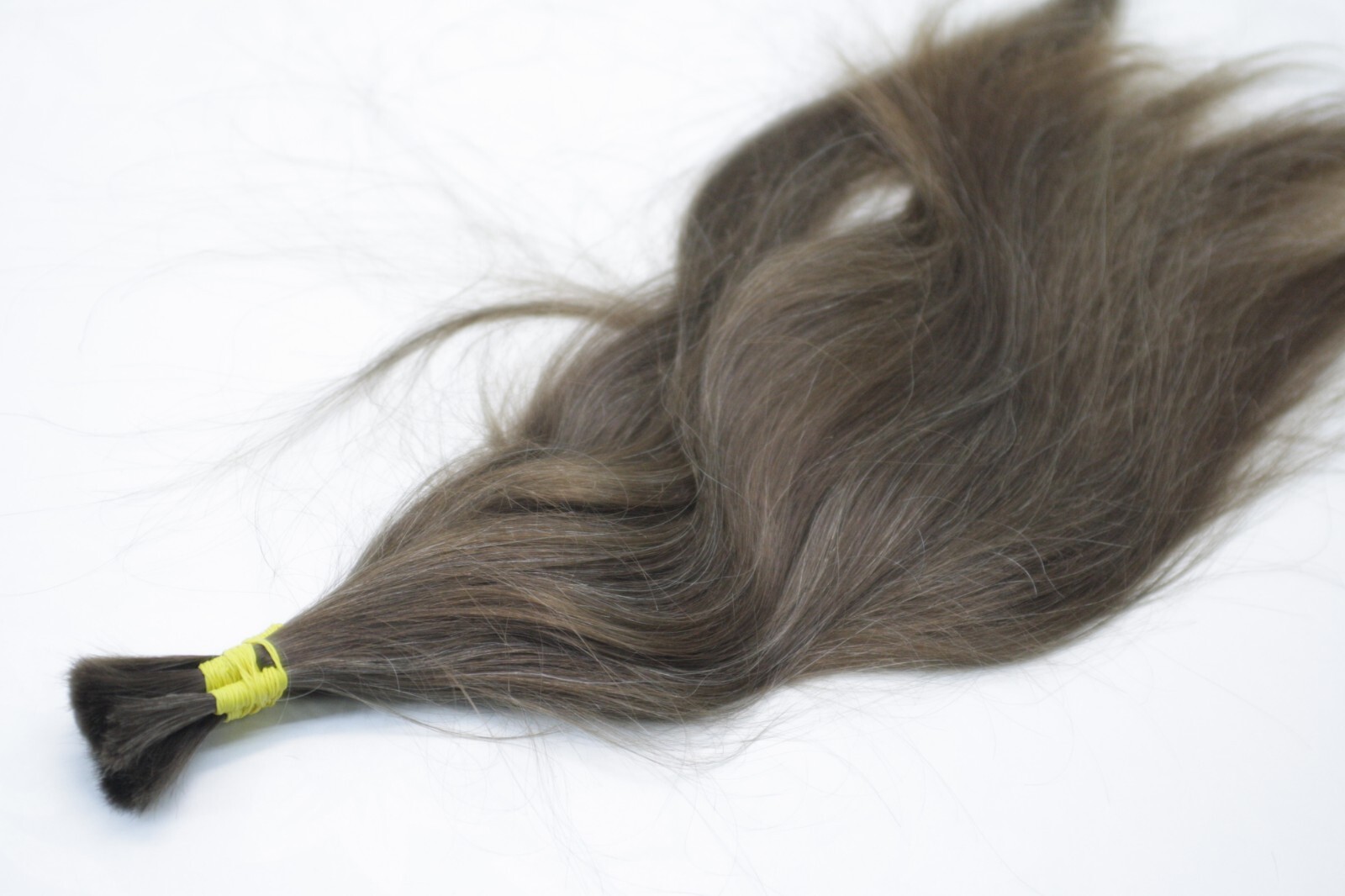 LUX with GRAY THIN Natural Ukrainian Slavic Hair Extension 55cm/21,7″ 73gr/2,6oz