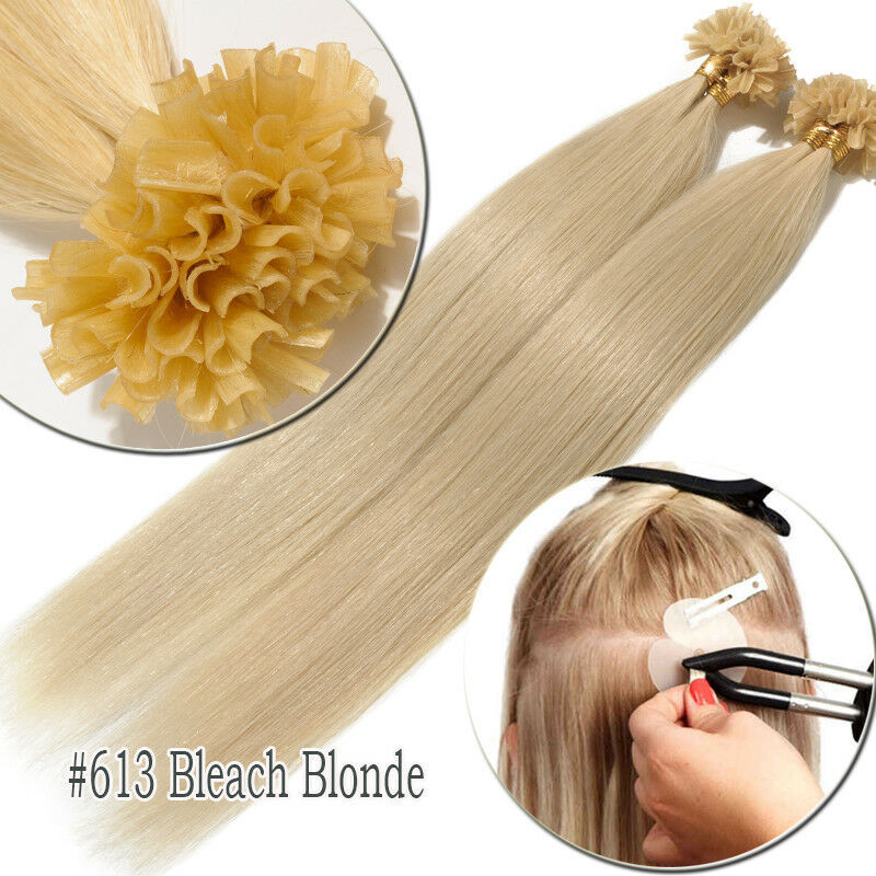 Pre Bonded Keratin Nail U Tip Hair Extensions Double Drawn Remy Indian HumanHair