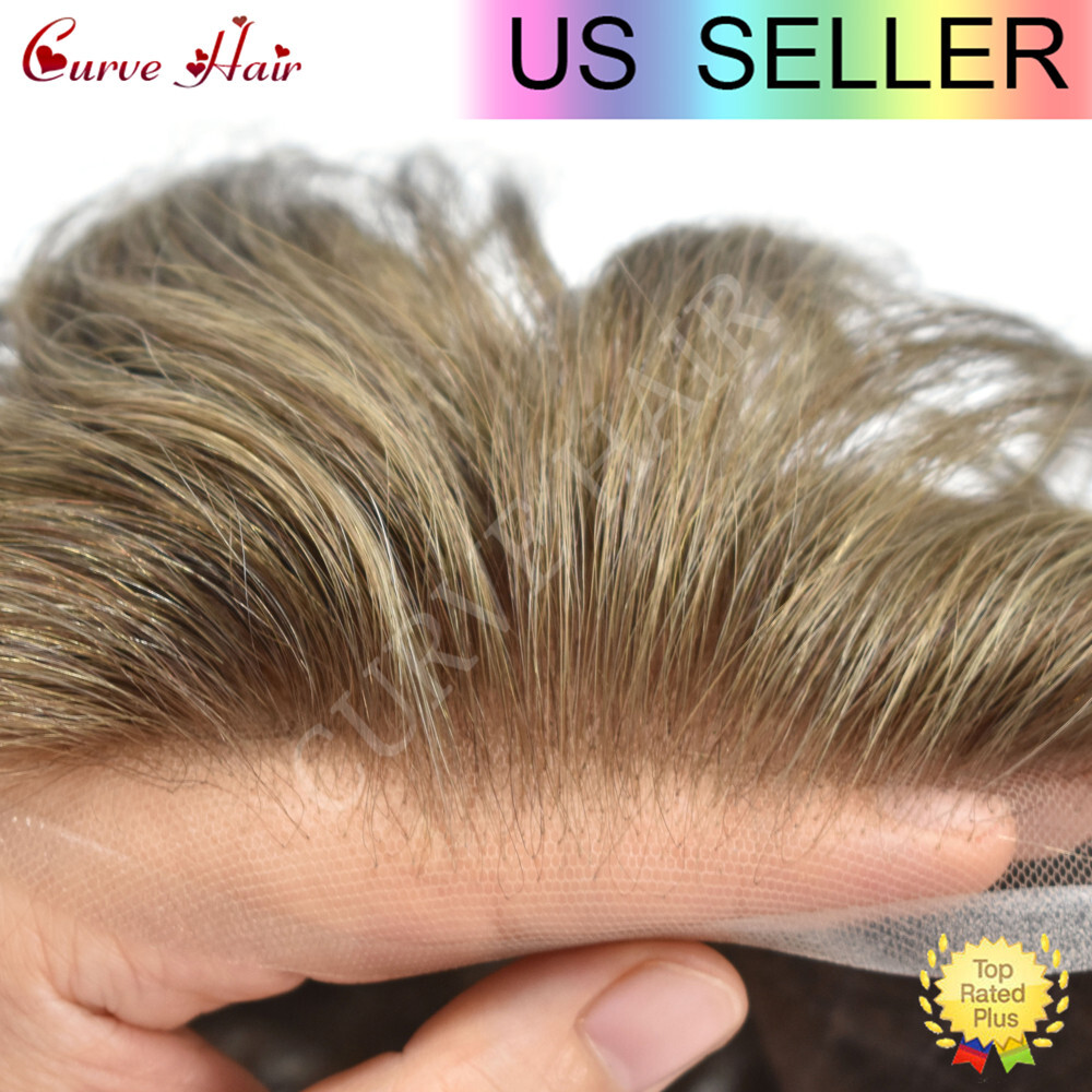 Full Lace Men Human Hair Piece French Lace Hair Replacement Systems Mens Toupee