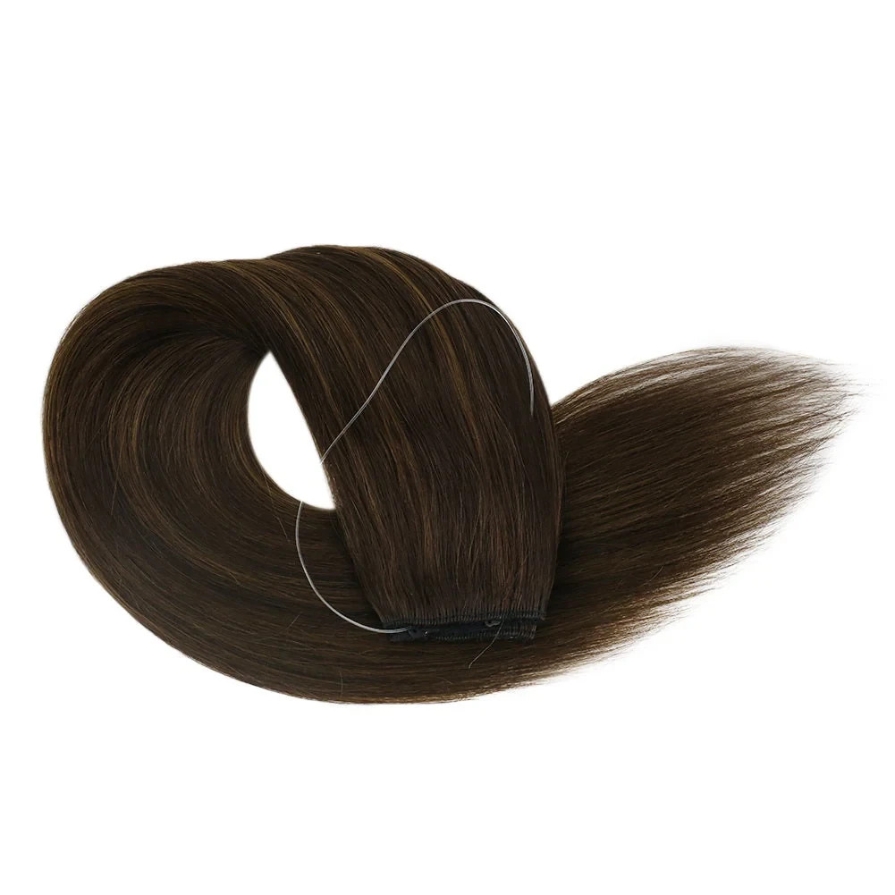 Sunny Hair FISHLINE 12″ Balayage Brown Wire Human Hair Extensions FP 2-2-6