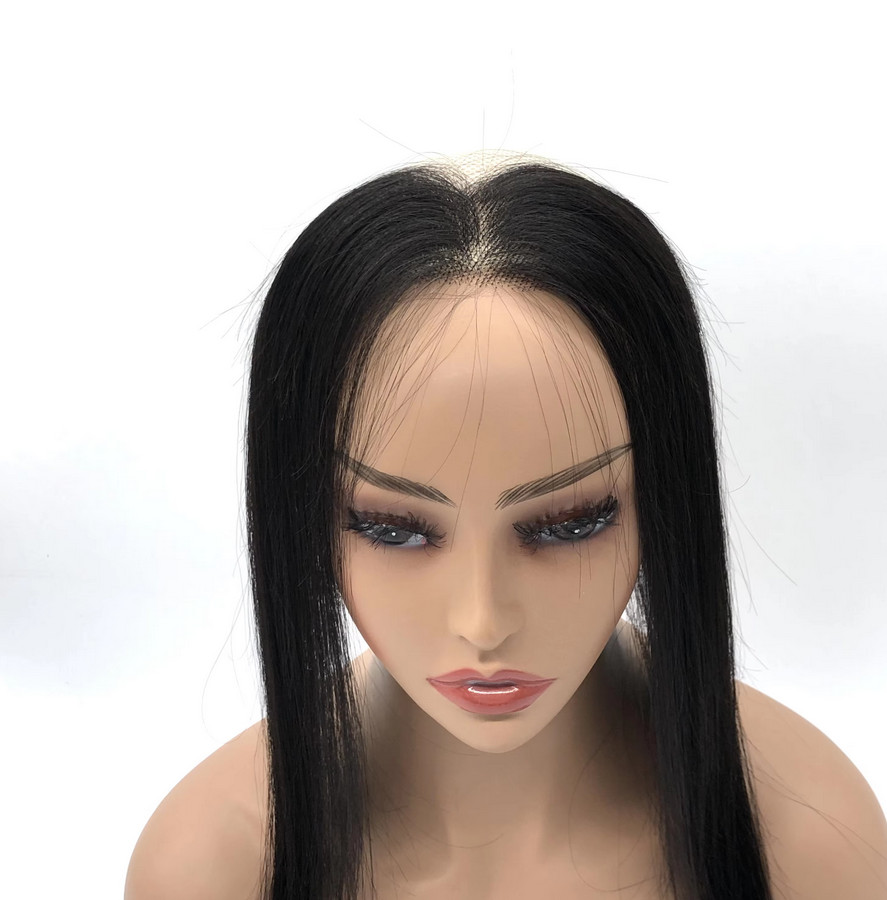 Lace Front Hairline 2“x12″HD Swiss Lace Natural Full Handmade Base Forehead Hair