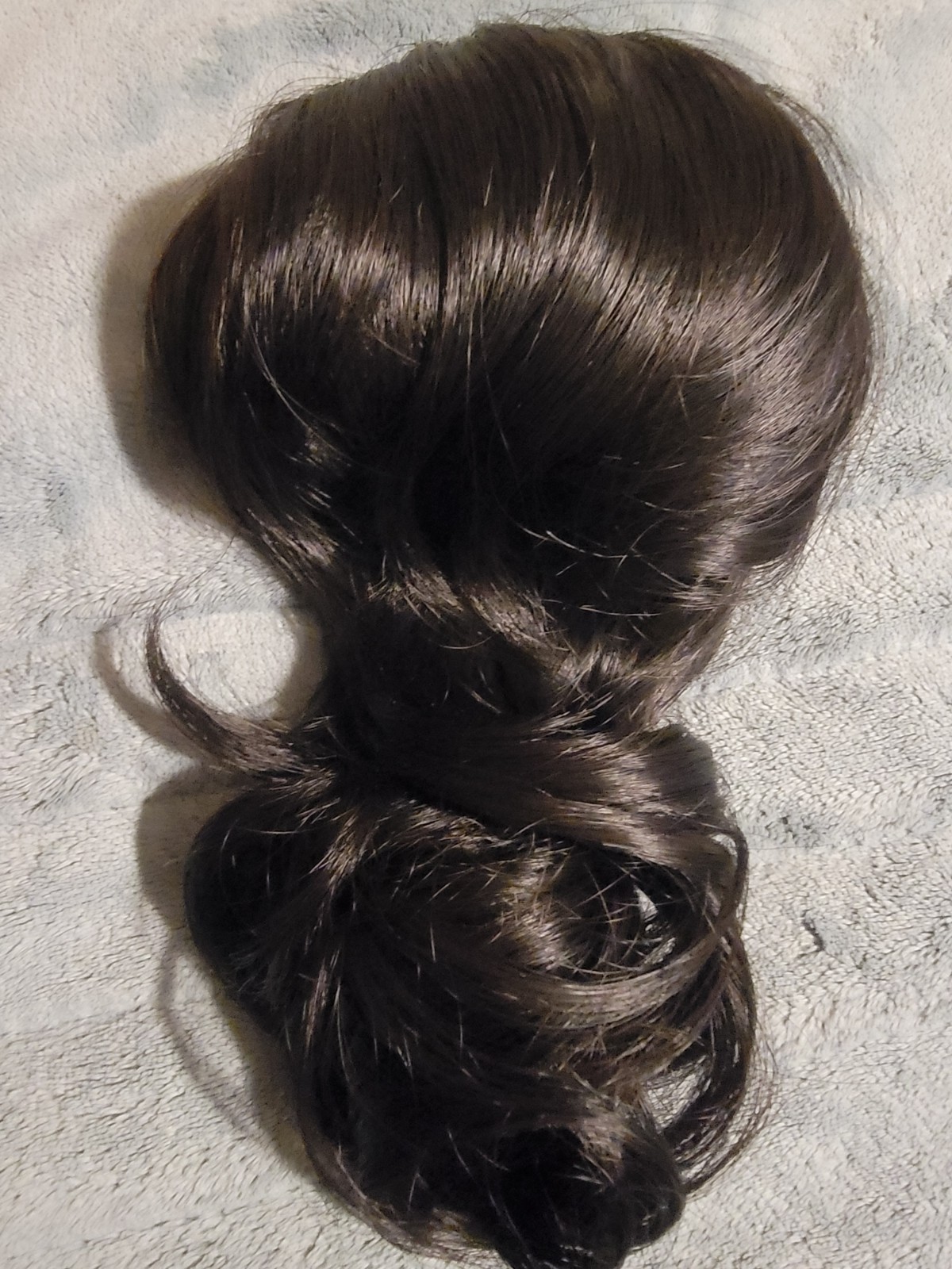 8″ Short Curly Synthetic Drawstring Ponytail Extension for Women Black-Brown