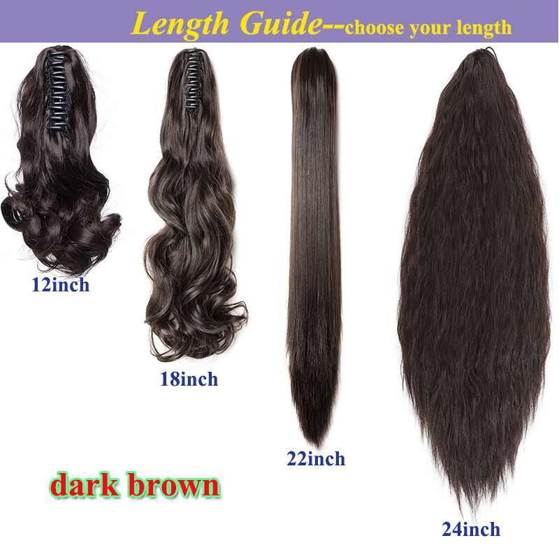 Curly Jaw Claw In Ponytail Hair Extensions Thick Hairpiece Real Natural as Human
