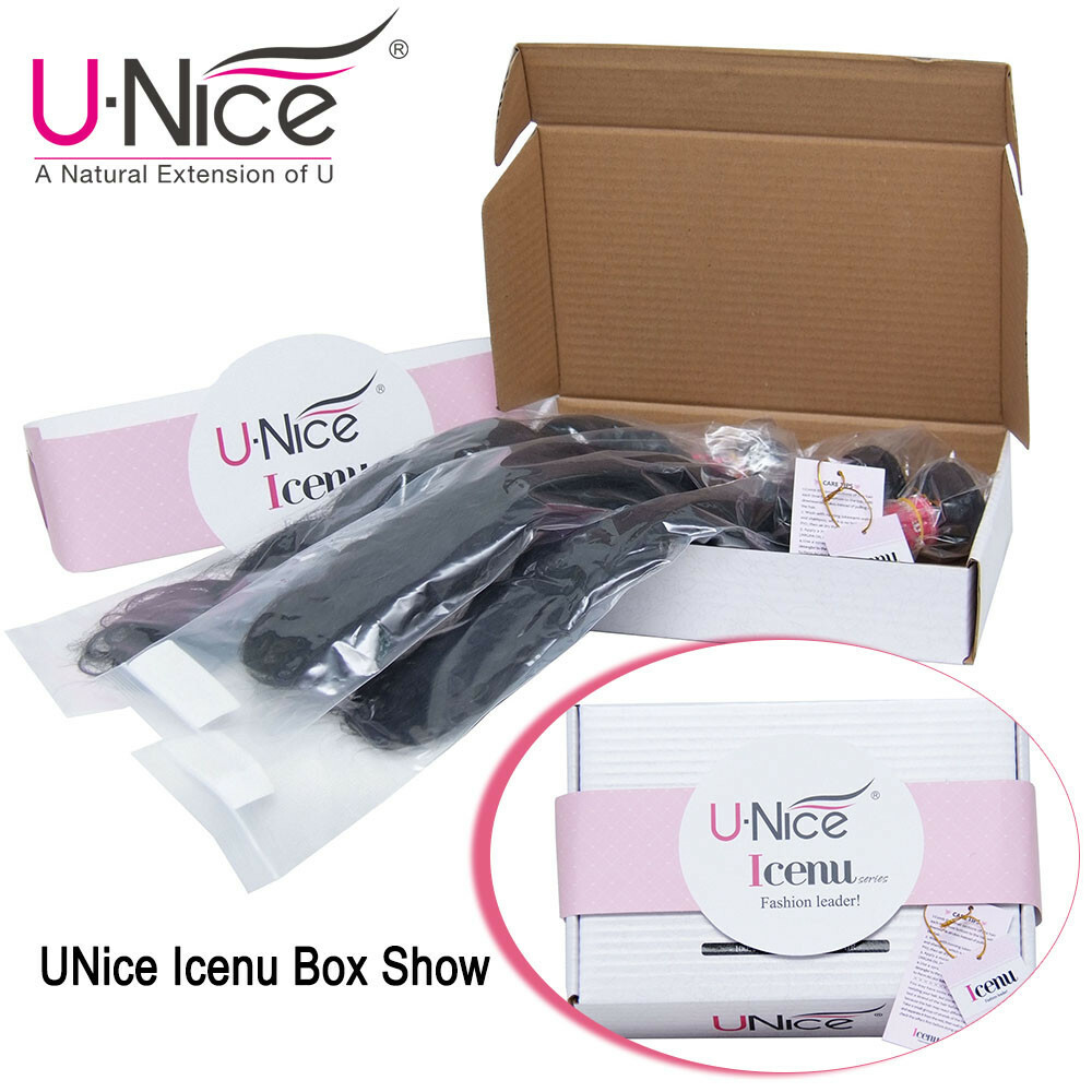 UNice Hair Deep Wave 3 Bundles Human Hair Extension Curly Virgin Hair Weave Weft