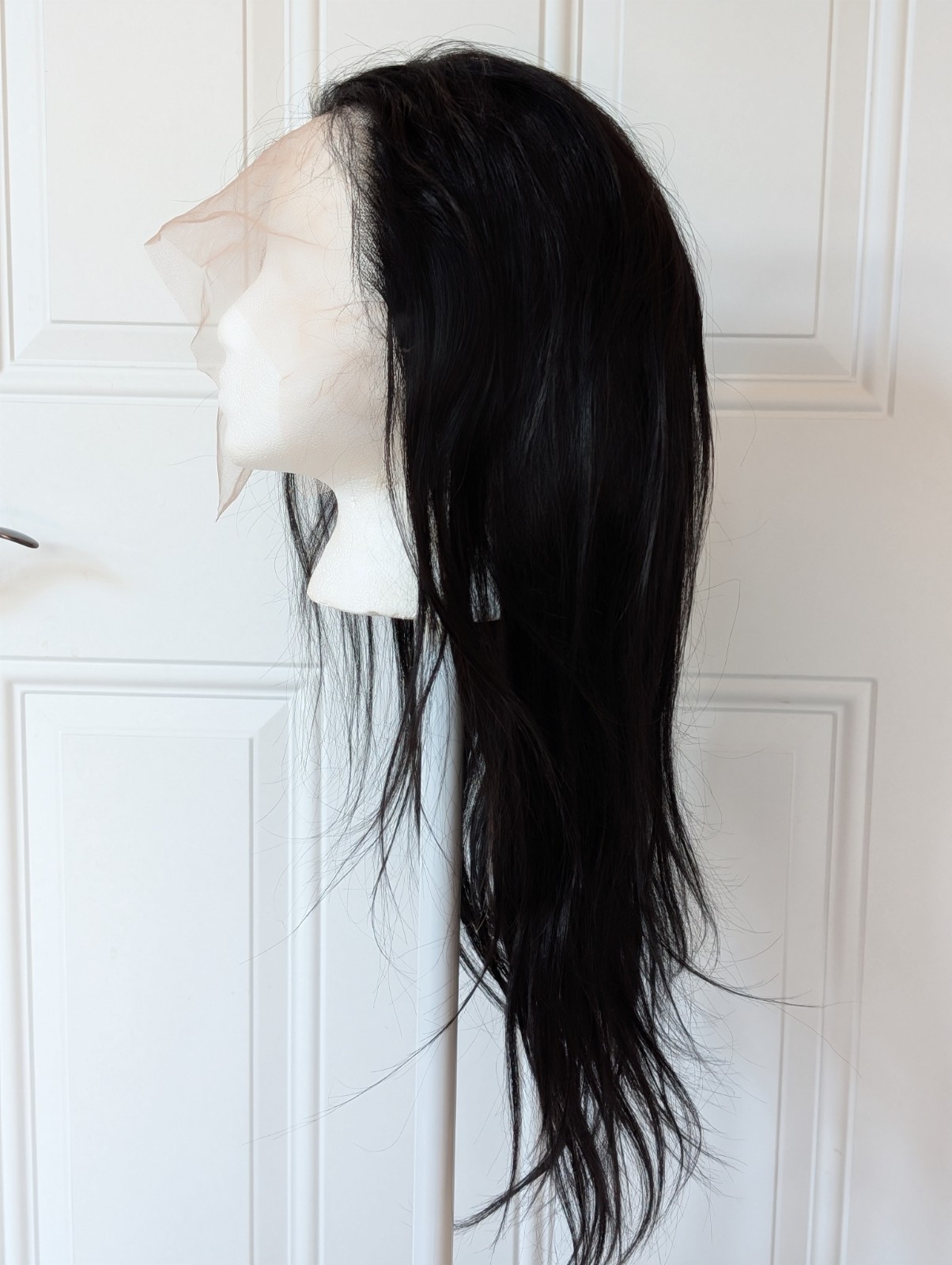 26” Straight Very Dark Brown/Black Wig Lace Front Adjustable Cap NWOT