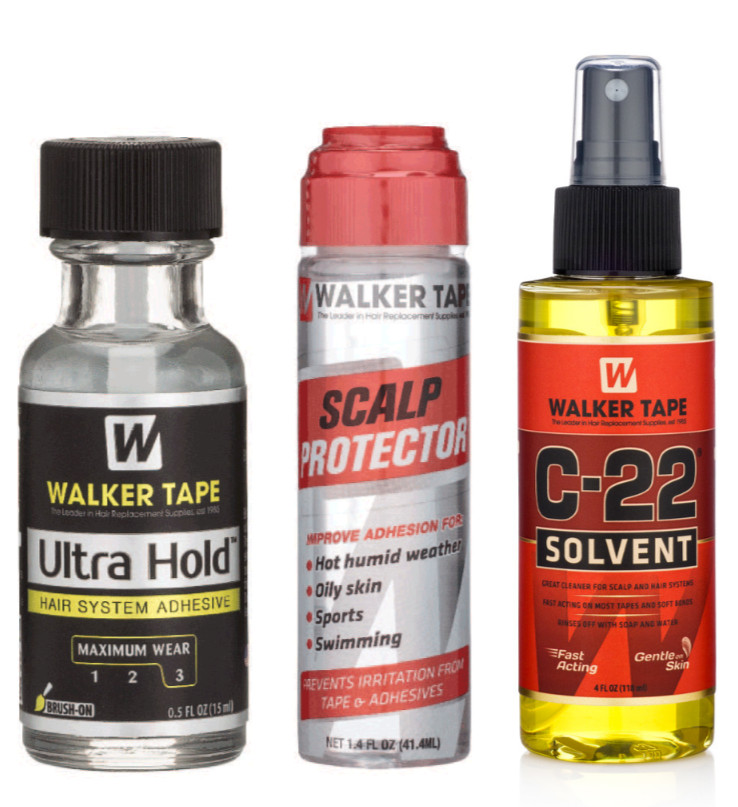 Scalp Protector,C22 Solvent Remover,Adhesive Glue Ultra Hold .5 Oz,(Combo)
