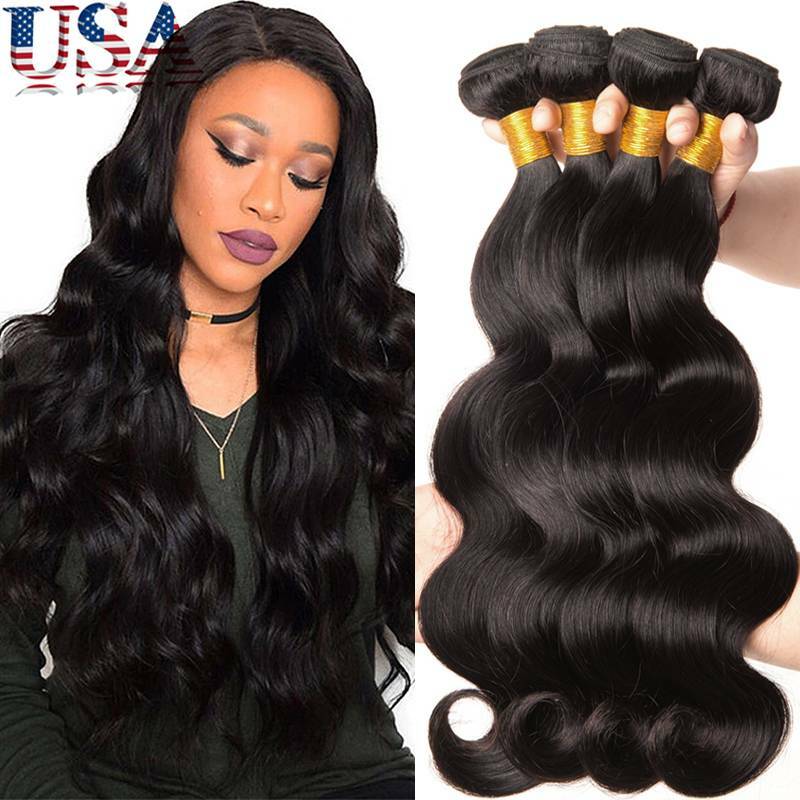 8-30 inch Sew In Malaysian Virgin Human Hair Extensions Weave Weft Body Wave US