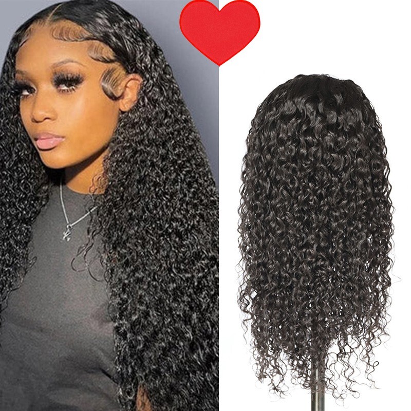 Kinky Curly Hair Wig 4×4 Lace Closure Wig Brazilian Human Hair Wigs 10-30inch