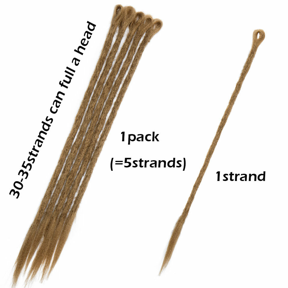 100% Natural 20″ Crochet Braids Sew in Locs Dreads Reggae Hip-Hop Hair Extension