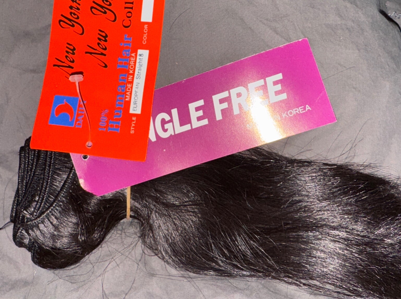New York New York 100% Human European Straight Braiding Hair 1B Korea