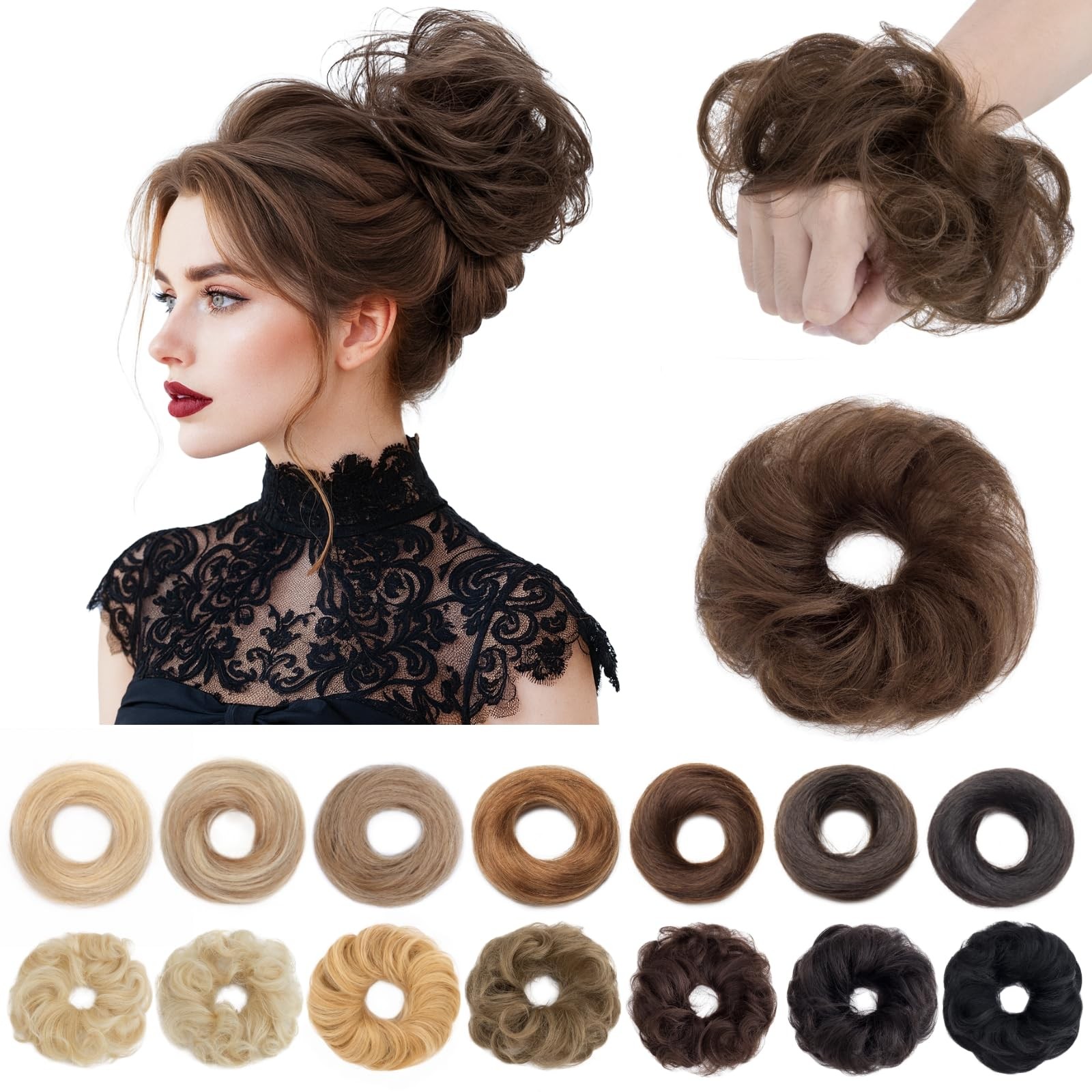 Sego Segohair Messy Bun Hair Piece 100 Real Human Hair Wavy Chignon Updo Hair