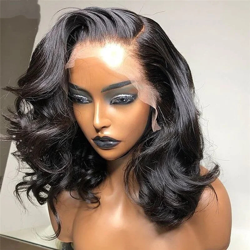 Short Bob Lace Wig Virgin Hair Cuticle Aligned Wig Lace Body Wave Bob Hair Wig