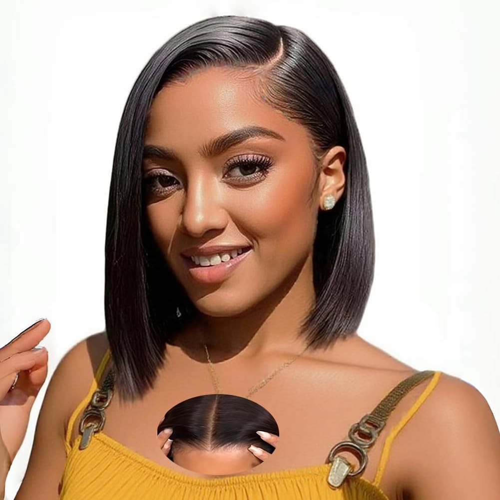 Apeasex 12 Inch Bob Wig Human Hair 5X5 Hd Lace Closure Wigs For Black Women