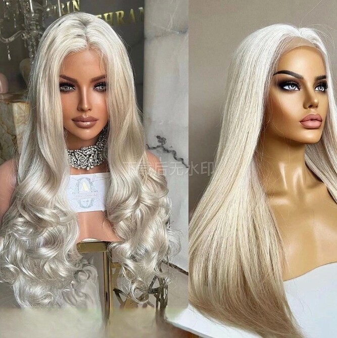 Platium Body Wave Lace Front Wig Human HairAsh Blonde Frontal Wig Human Hair