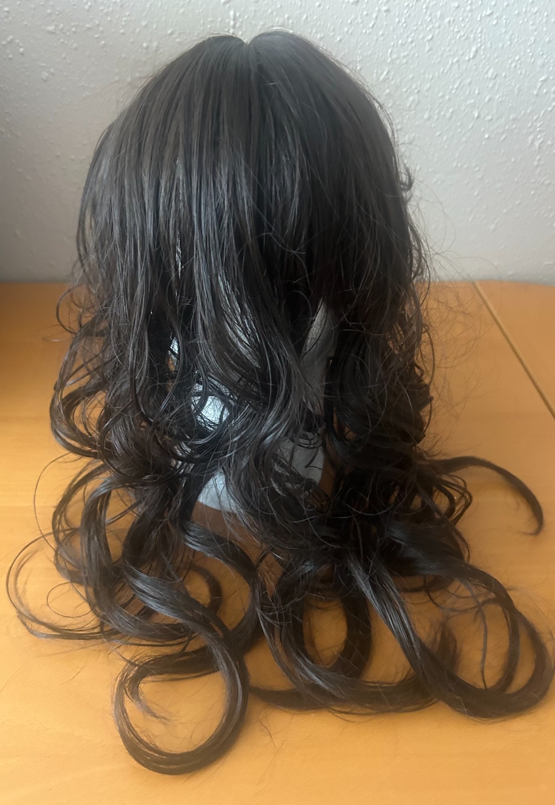 6.3″x6.3″ Dark chocolate Brown Synthetic Hair Wavy Topper for Women Clip in 18″