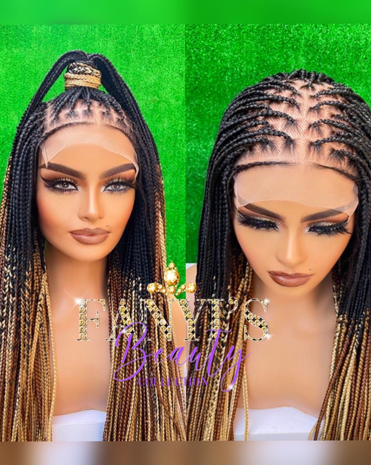 Braided Wig.READY TO SHIP, 6by6 Human Hair Lace Base. 28-30inches.1-3 Days Ship