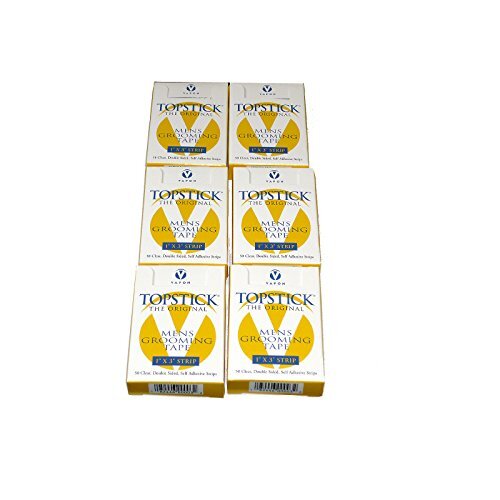 T150 6 Boxes Of 50 1×3″ strips Topstick Toupee Tape 1″ x 3″ WIDE STRIPS