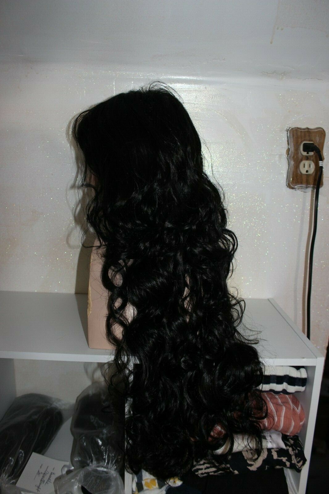 Wig Pro Collection Synthetic Long Wavy Wig 32 inches Bianca in black brown 1b