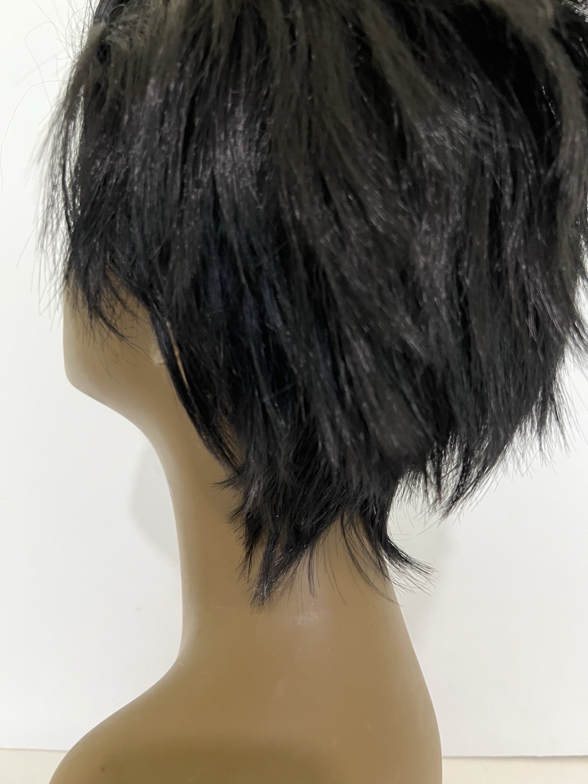 Short Straight Black Pixie Wig Soft Classic Cap Full Synthetic Hair Halloween
