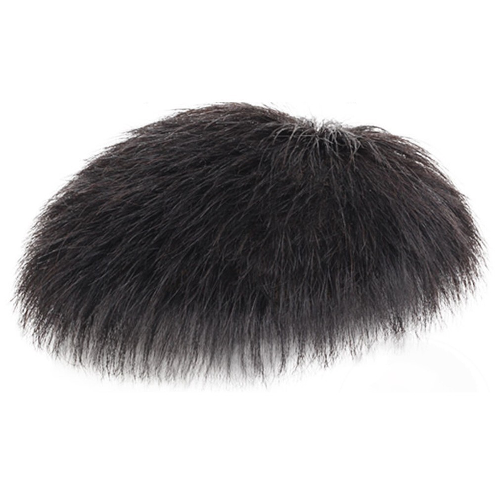 Men’s Short Toppers Hairpiece Real Human Hair Clip in Crown Tape Hair Pieces Wig