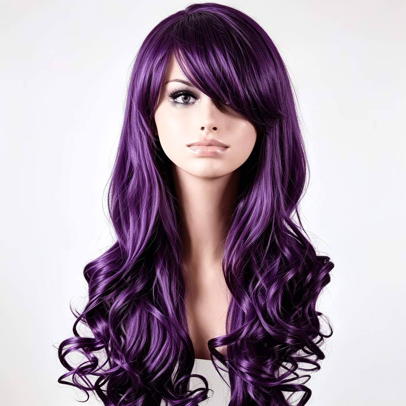 💜💜PURPLE 28in LONG, WAVY, WIG, HIGH QUALITY FAST SHIPPING…💜💜