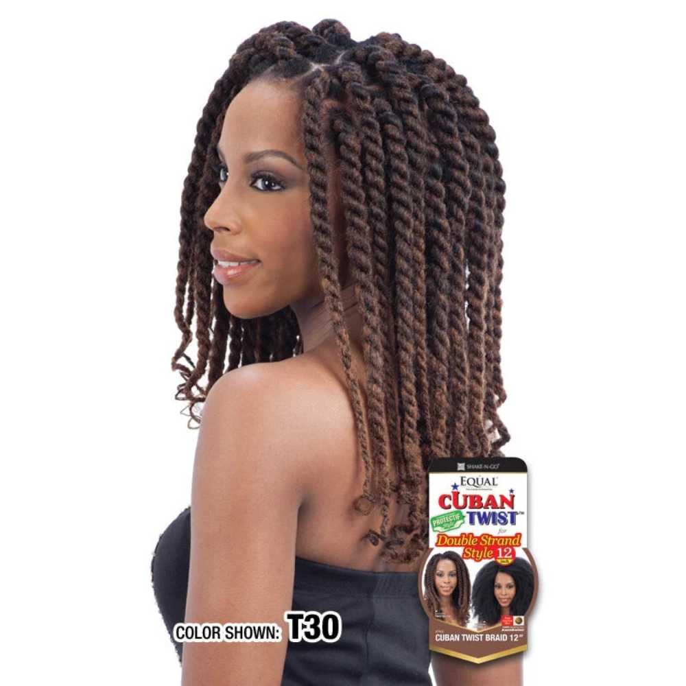 Shake-N-Go Equal Cuban Twist Double Strand Style – Cuban Twist Braid 12″