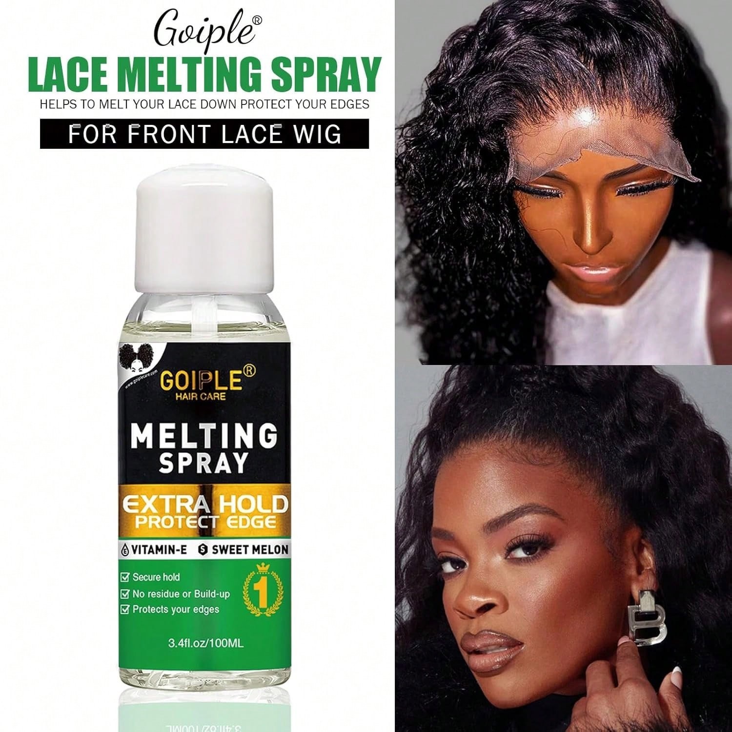 Waterproof Lace Wig Glue Kit Melting Spray Remover Band Caps