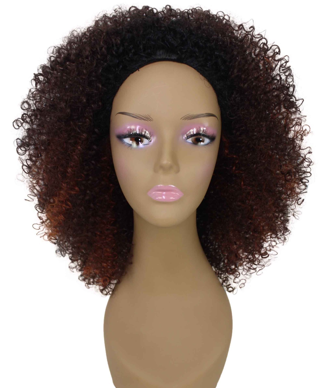 LUXLUXE Zenobia Kinky Afro 18 in Long Half Wig Mix Human & Sythetic Hair BH-0006