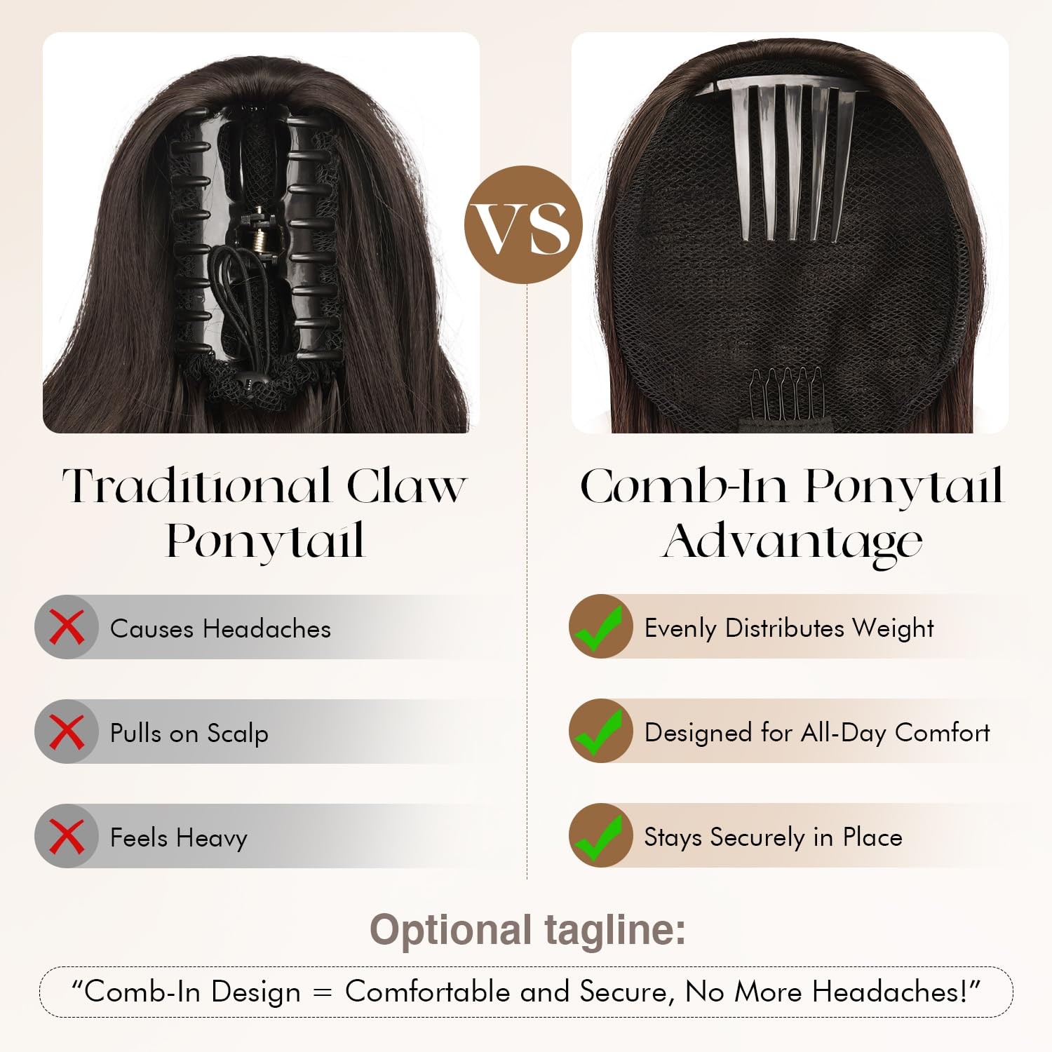 Drawstring Ponytail Extension for 24 Inch Comb Clip in Wavy Clip on Hairpiece…