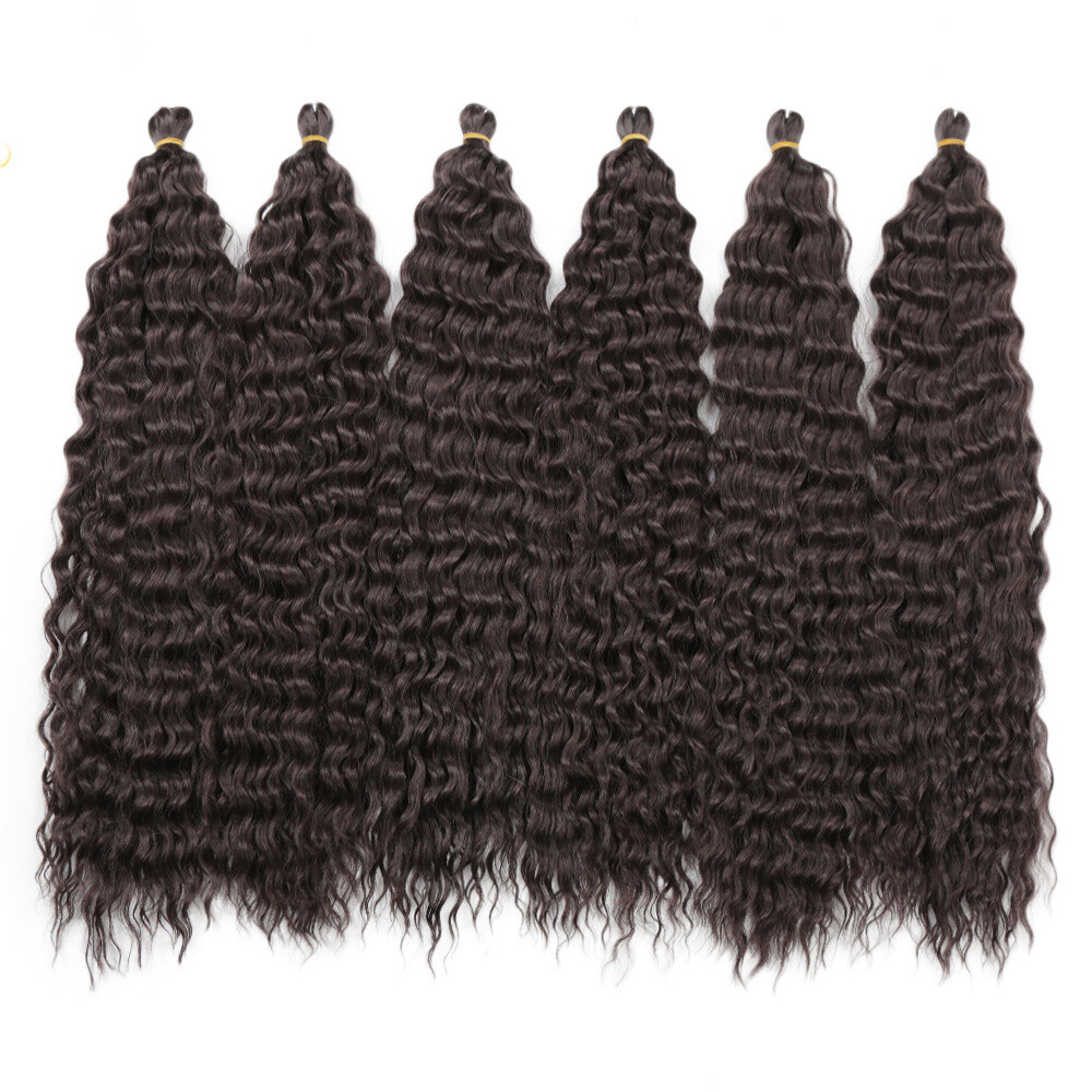 22″ Deep Wave Twist Crochet Braids Afro Curl Synthetic Braiding Hair Extensions