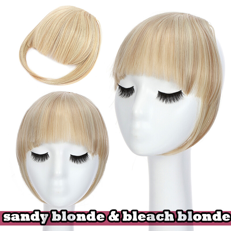 Neat Front Fringe Topper Clip In as Human Hair Extension Thin Front Hairpieces