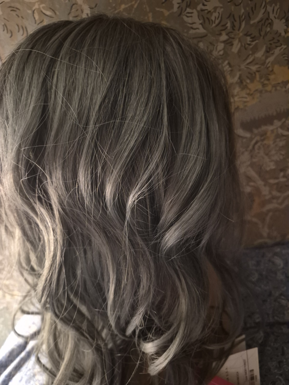 Rene of Paris Long Wavy Synthetic Gray Wig Smoky Forest Classic Cap Mono-Part