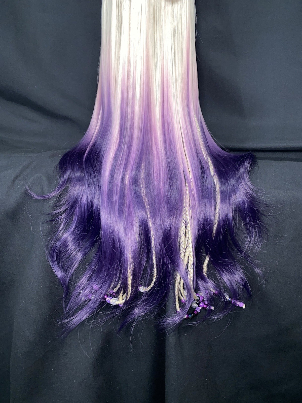 Deep Dark Midnight Purple Ursula Witch Synthetic Lace Front Wig For Drag Queens