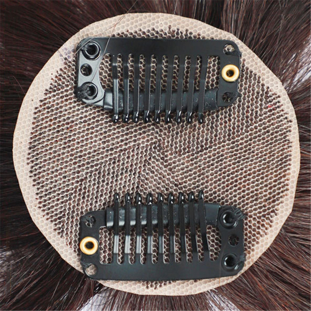 Silk Base Clip In Human Hair Toppers -Loss Thin Hair Top Replacement Straight