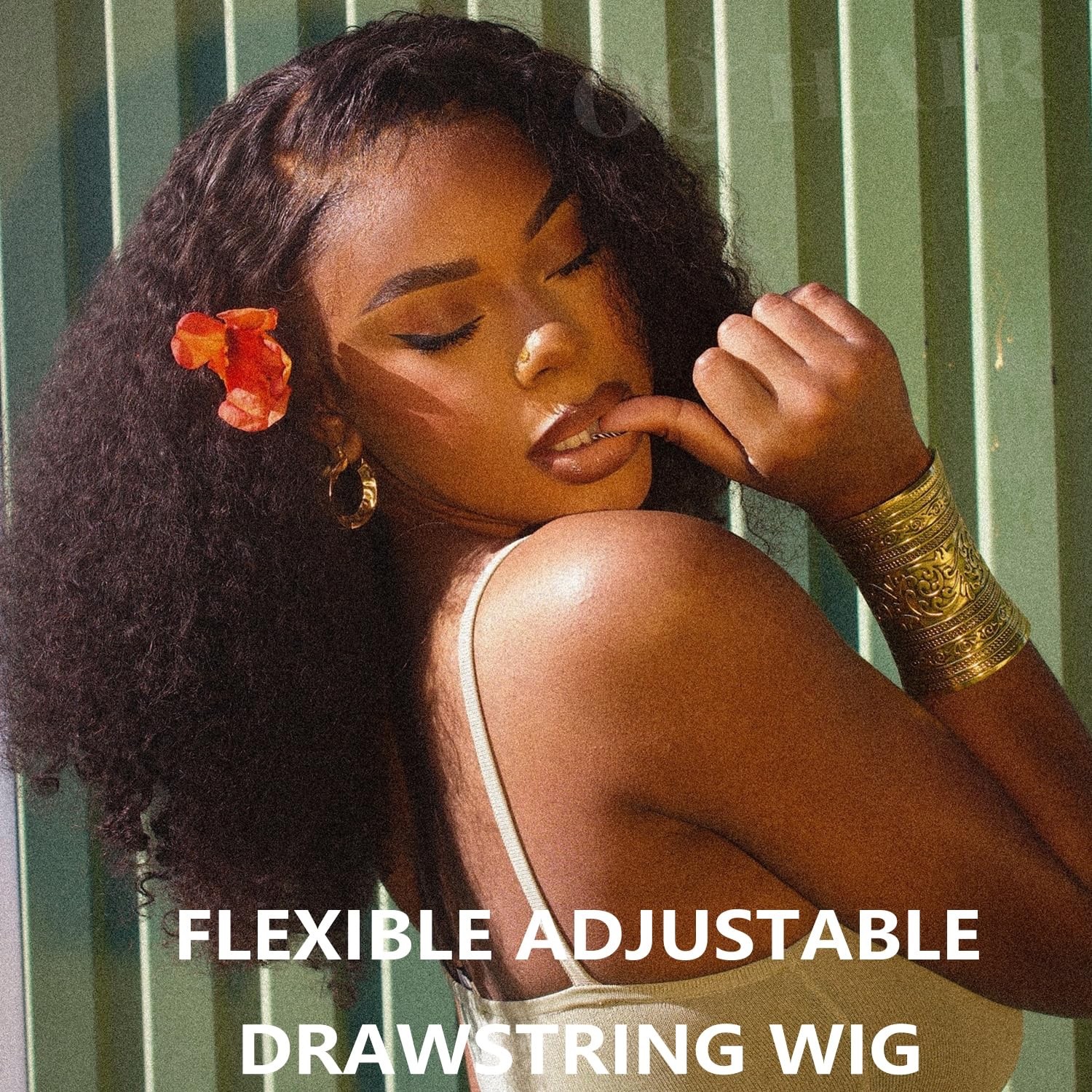 6X9 Afro Curly Human Hair Wigs 100% Unprocessed Kinky Curly Glueless Wigs Pre Cu