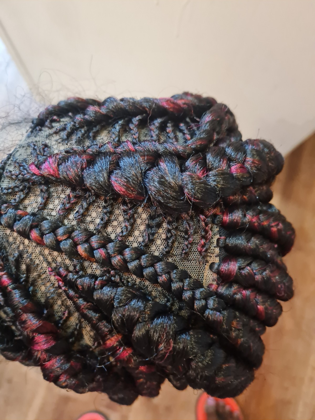Braided Wig For Black Women Cornrow Braids Lace Front Synthetic Fiber