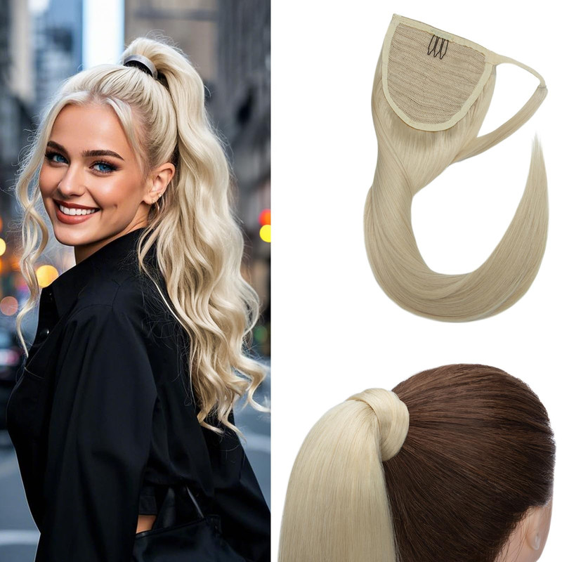 Rich Choices Real Hair Balayage Ponytail Extension 16 Inch 80G One Piece Clip