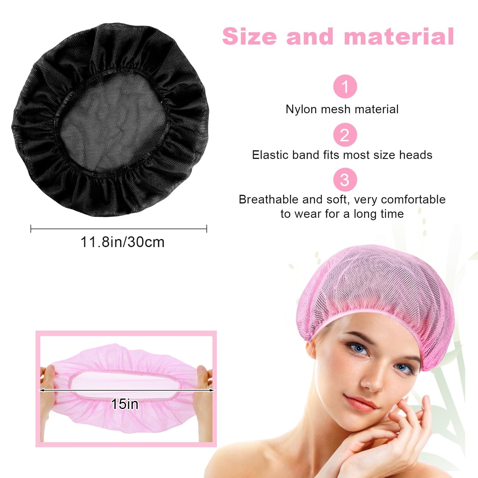 4 Pcs Mesh Sleep Bonnets Night Sleep Cap Hair Net for Sleeping Wig Cap Sleep …