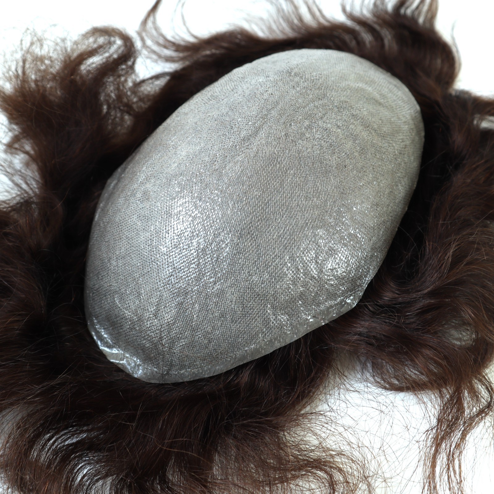 Toupee for Mens Human Hair Replacement System Hairpiece All Thin Skin Toupee